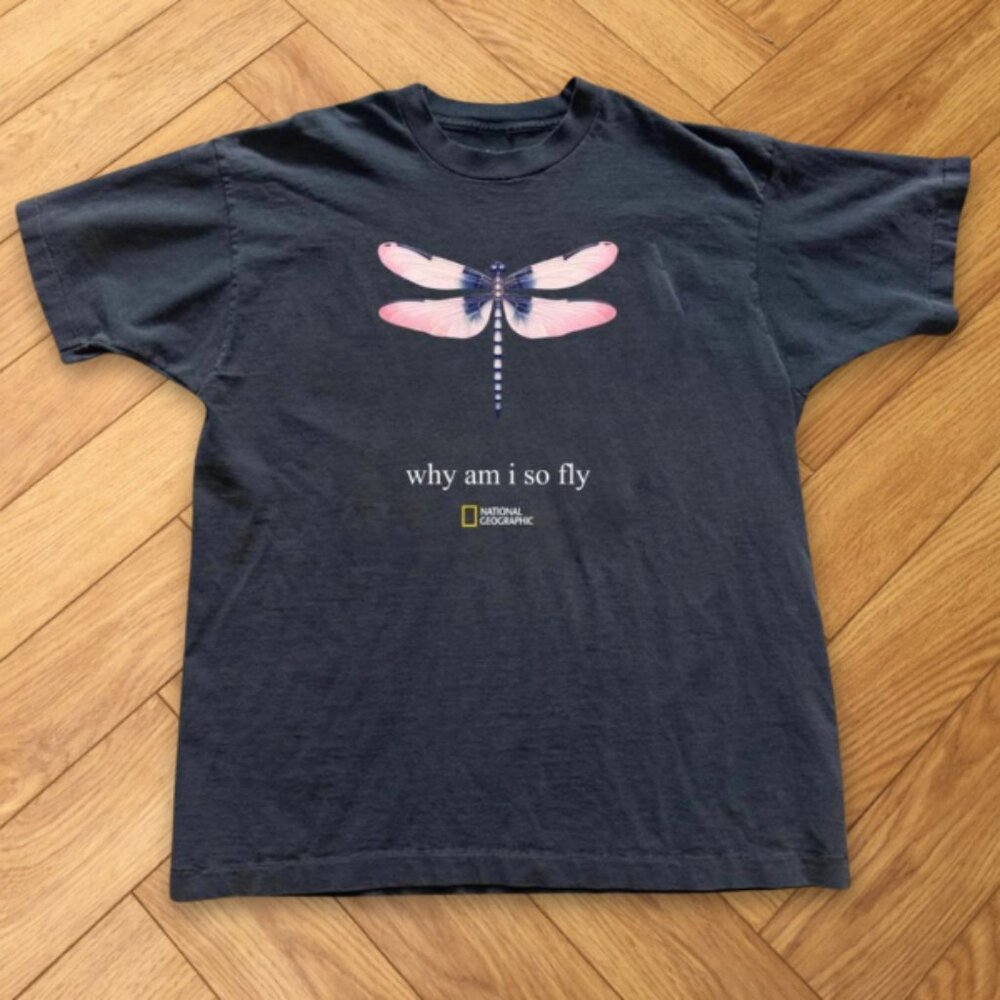 Black - National Geographic dragonfly t-shirt